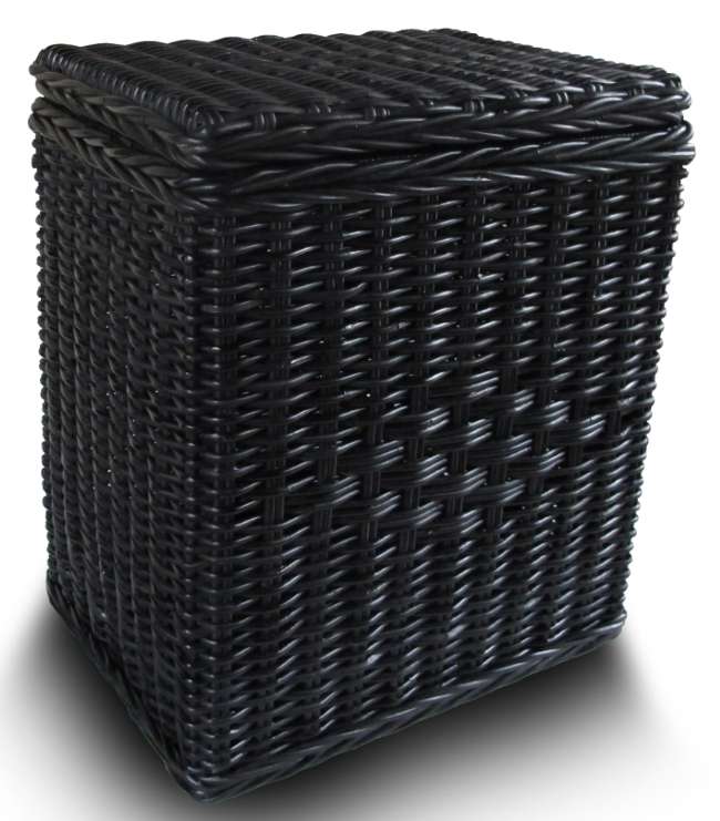 rattan wicker storage basket with lid kubu